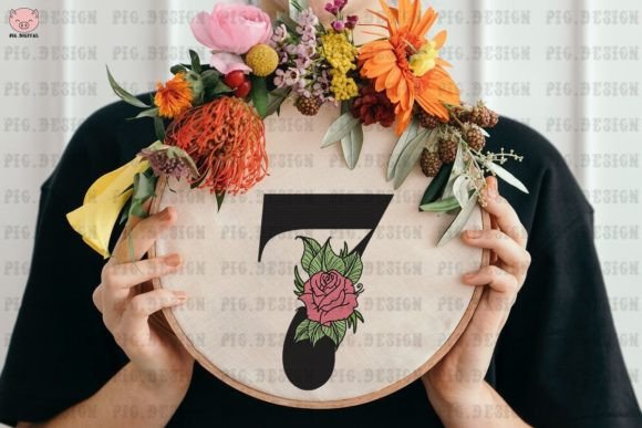 Flower Rose Font 7